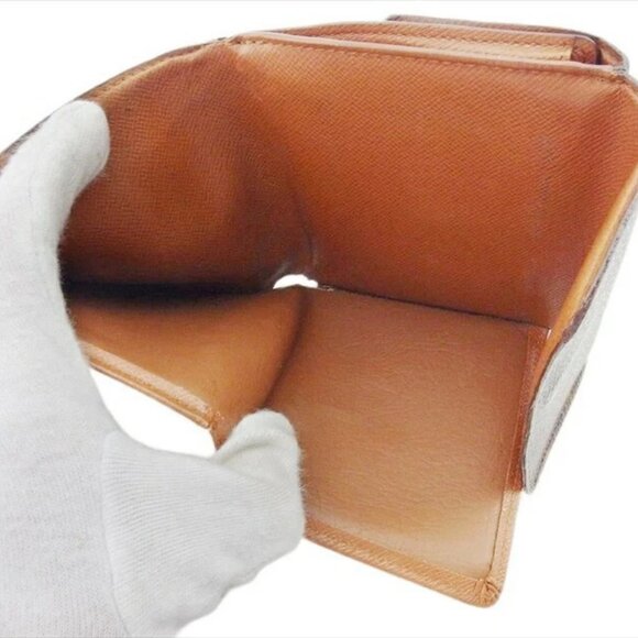 LOUIS VUITTON Bifold Wallet Brown beige gold Women M61652 Authentic secondhand - Picture 4 of 9